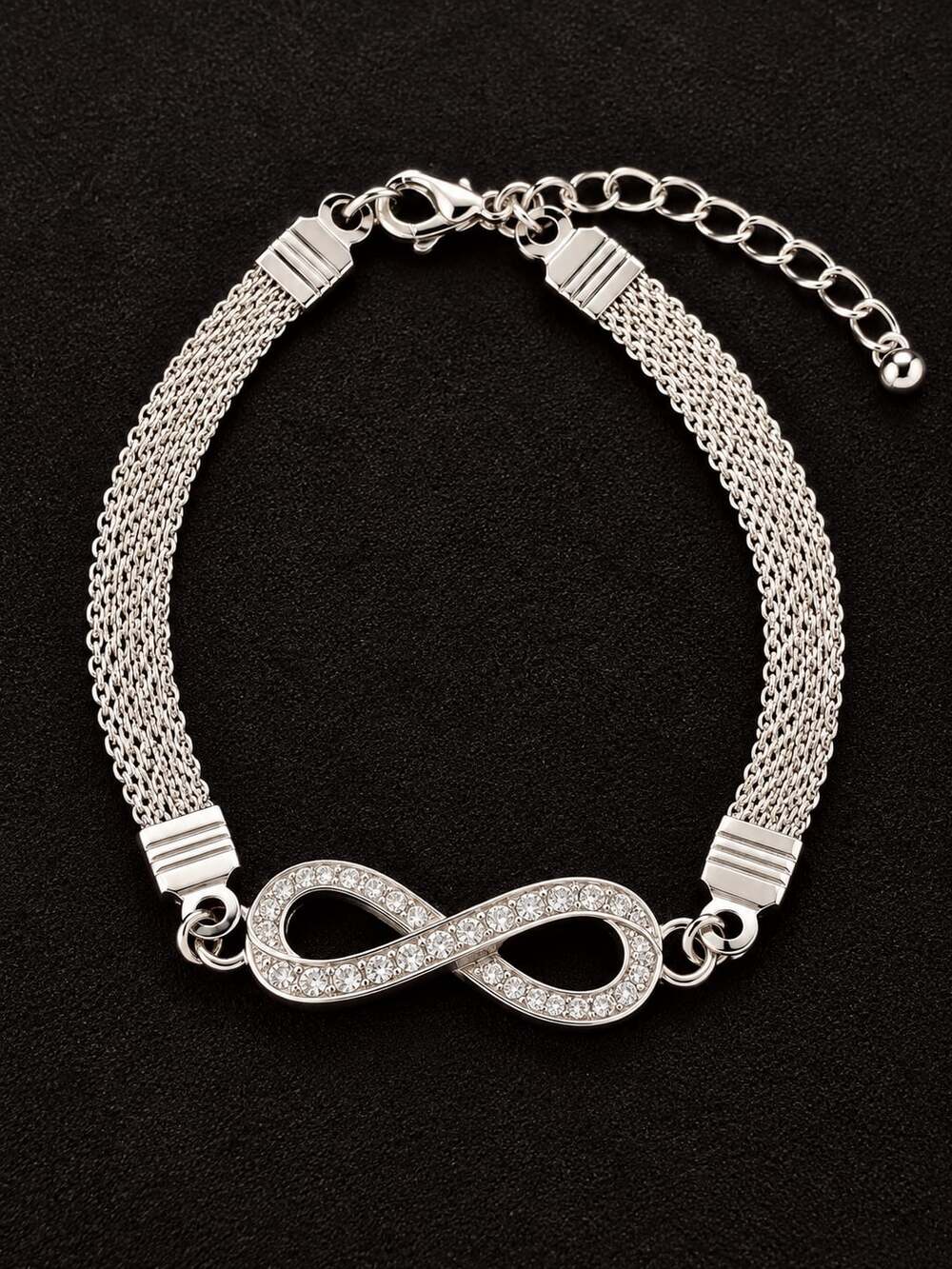 Rhinestone Infinity Bracelet